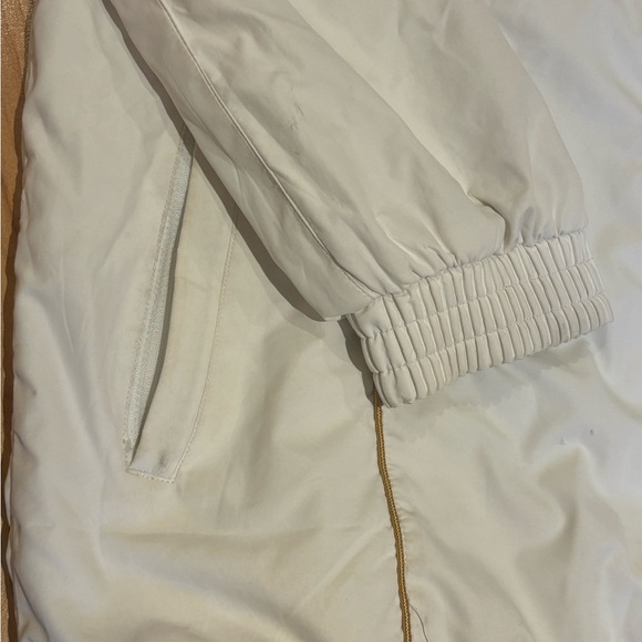 Vintage Adidas White Windbreaker with Black and Gold Accents - Picture 2 of 12
